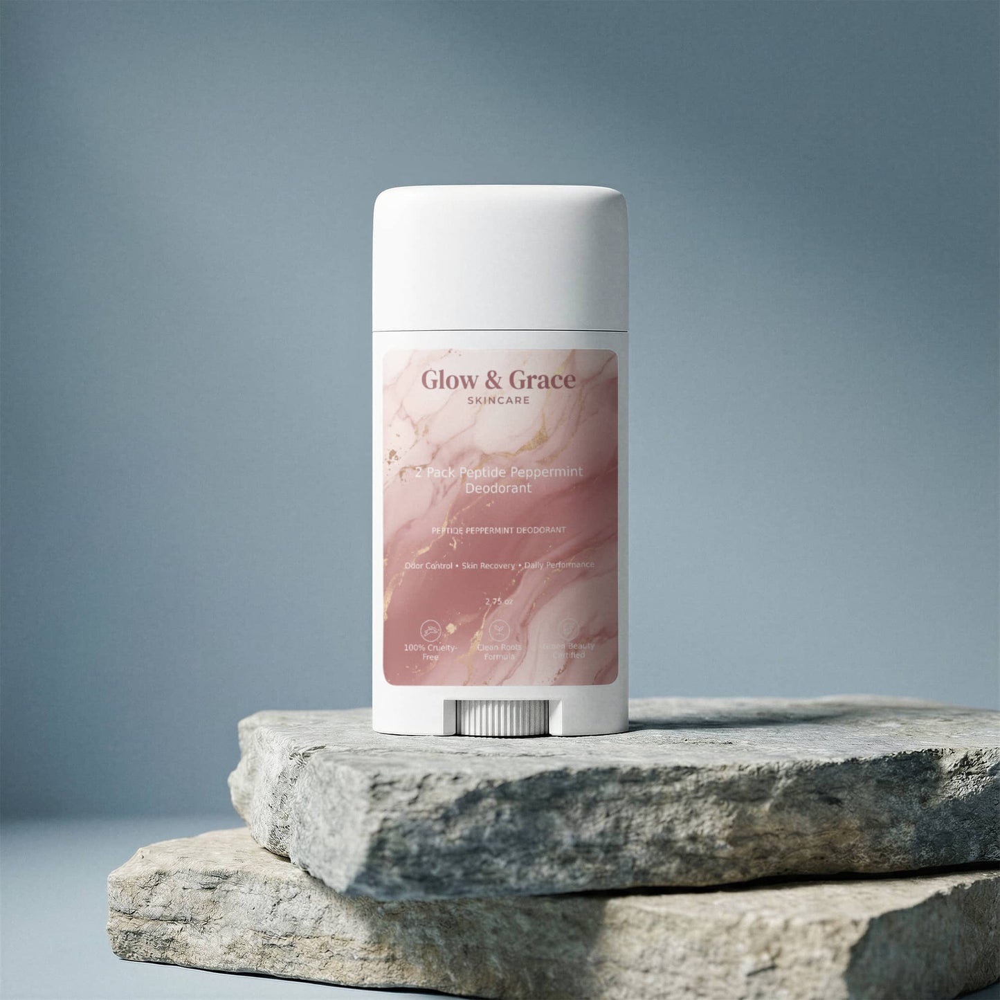 2 Pack Peptide Peppermint Deodorant