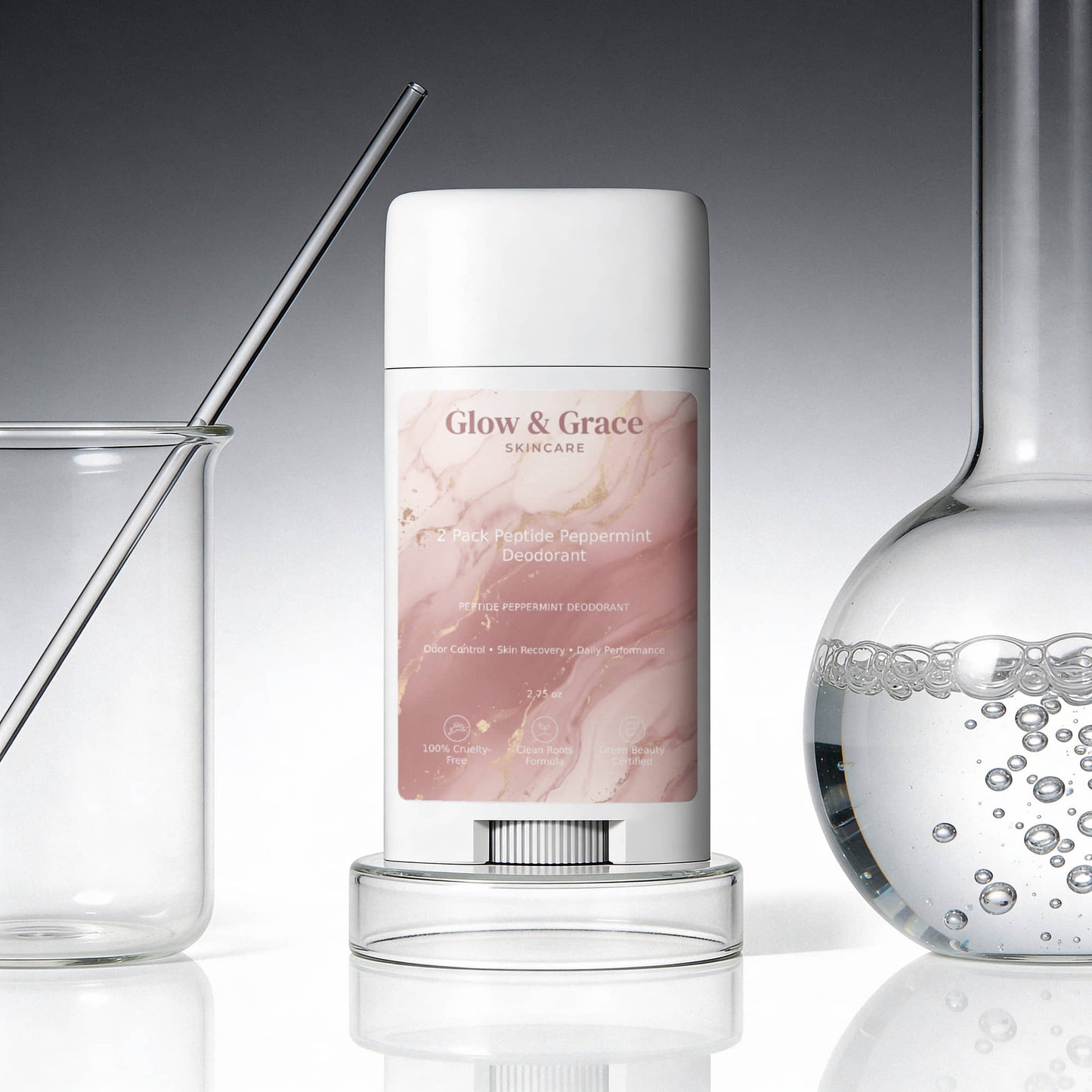 2 Pack Peptide Peppermint Deodorant