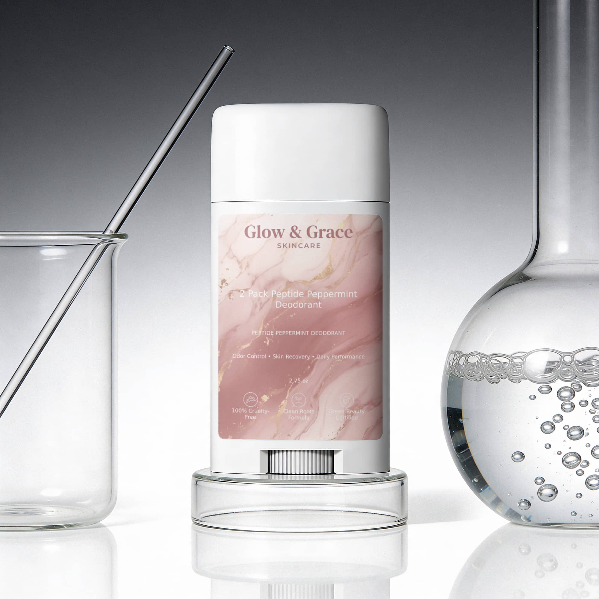 2 Pack Peptide Peppermint Deodorant