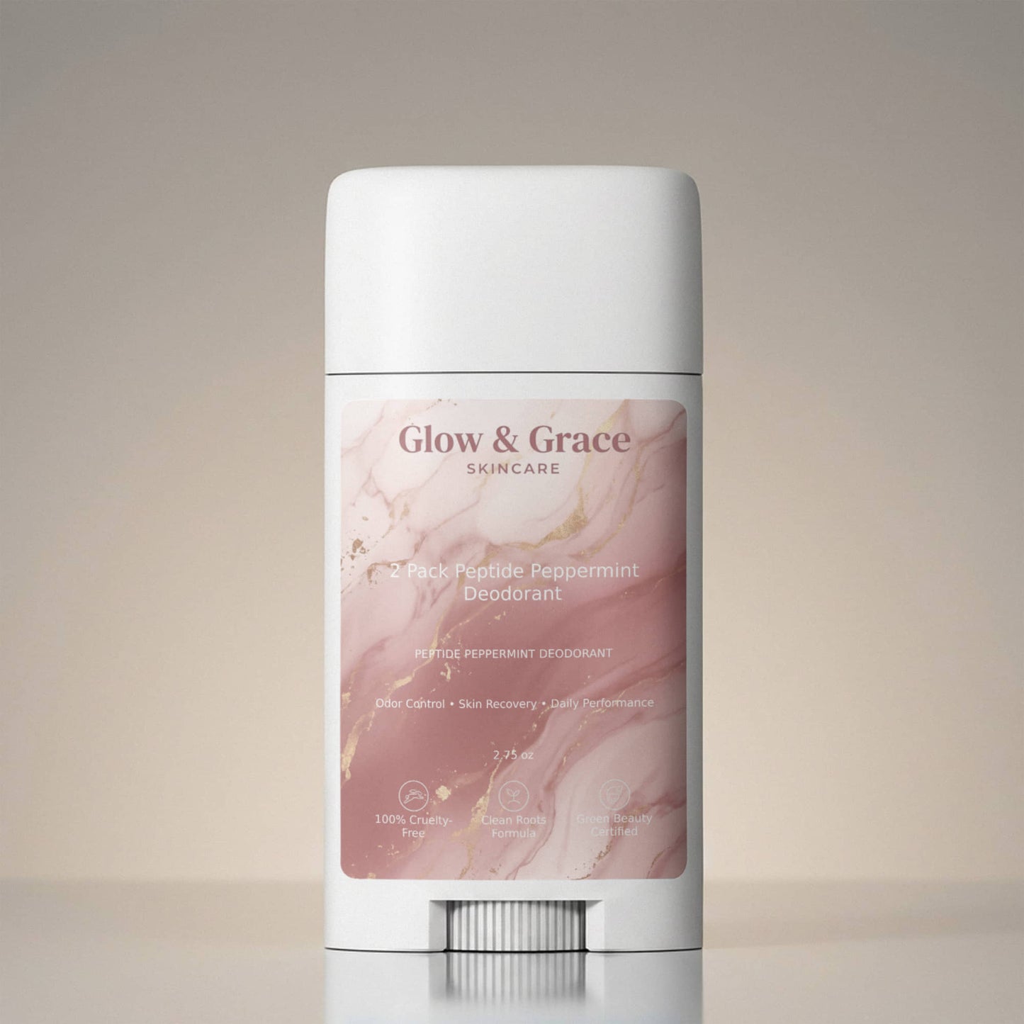 2 Pack Peptide Peppermint Deodorant